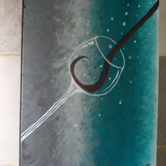 New, "Five O'Clock Somewhere" 18"x24" acrylic painting - Picture 2 of 2